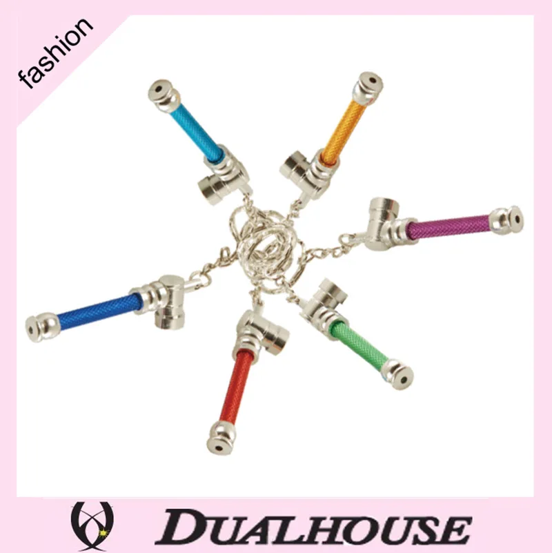 Дешевый алюминиевый брелок для табака трубка курения цветная курительная