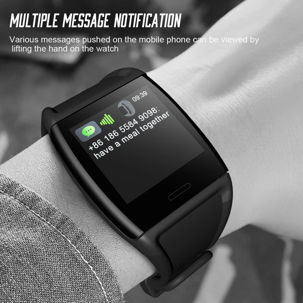 Активный трекер LEMDIOE с измерением пульса, умный браслет для фитнеса, спортивный браслет, монитор сна IOS Android.