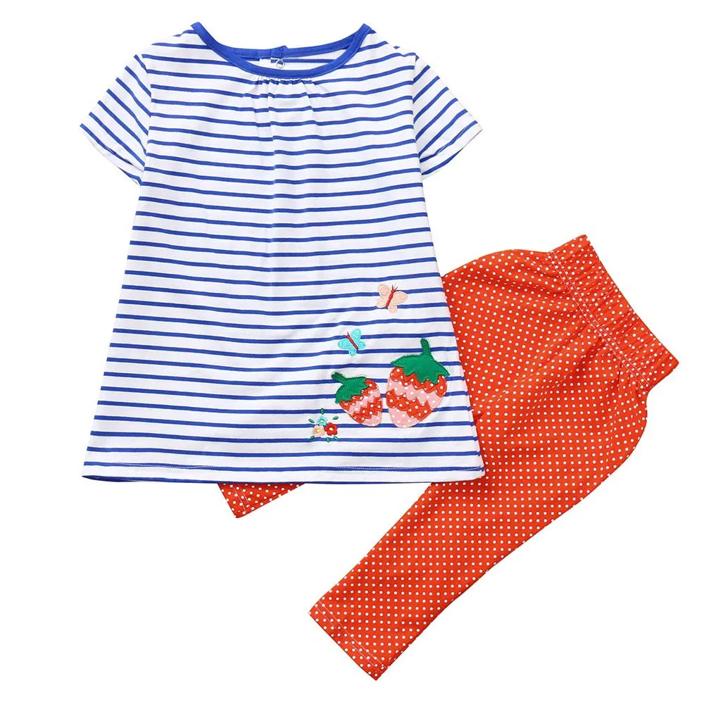 Модная одежда для маленьких девочек Лидер продаж малышей платье в полоску с