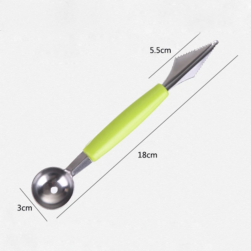 Soanimo 2 в 1 Dual head Дыня совки Нержавеющая сталь фрукты мяч резьба Ножи Digger