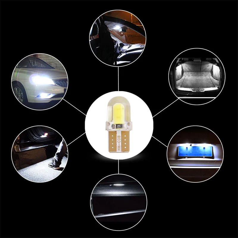 1/5/10 pcs led t10 w5w 194 168 COB car Parking Bulb Auto Wedge Clearance Lamp light License Light Bulbs | Автомобили и мотоциклы
