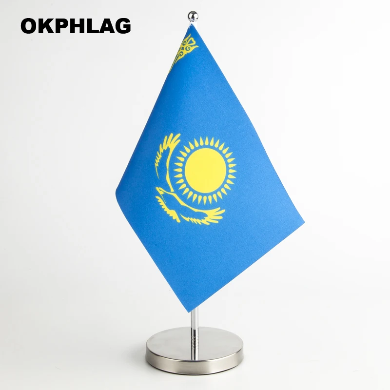 Флаг стола Беларуси с серебряной стойкой Т образный стиль Y один 14*21 см настольный