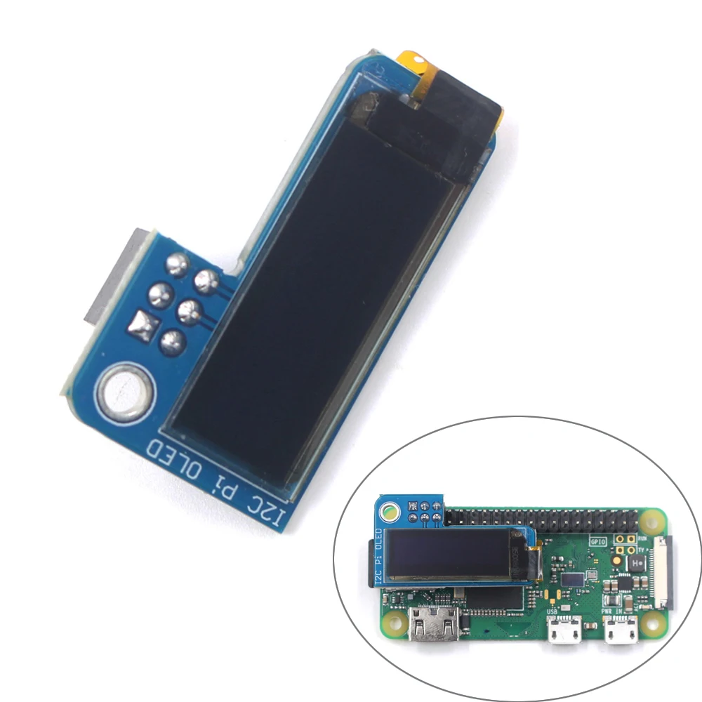PiOLED монохромный 0,91 дюймовый IIC IEC 128x32 oled-экран для Raspberry Pi Zero SSD1306 Белый DC 3,3 V RCmall