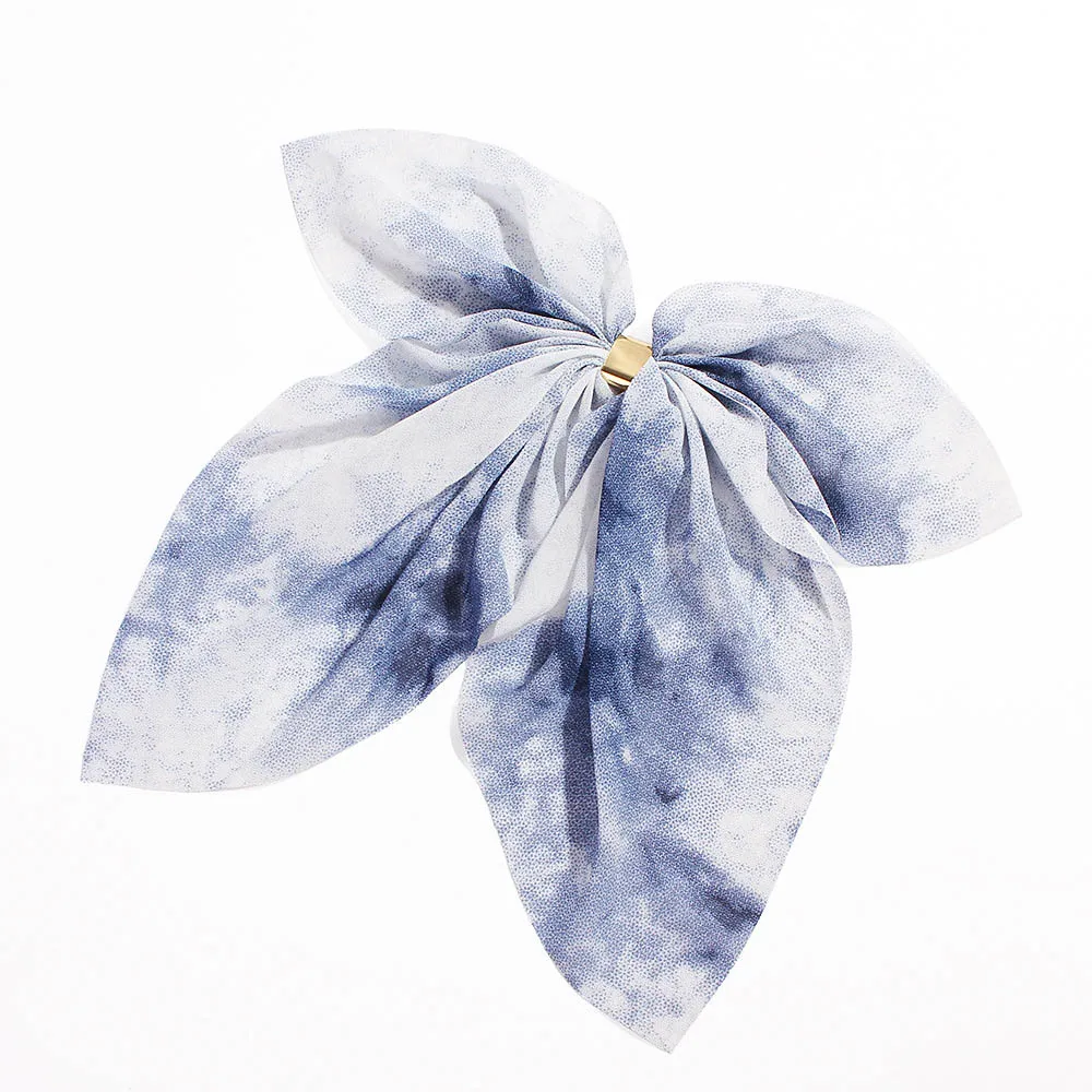 Big Hair Bow Ties Scrunchies Hair Clips Chiffon Ribbon Hairpins For Women Girls Ponytail Holder Headband Hair Accessories