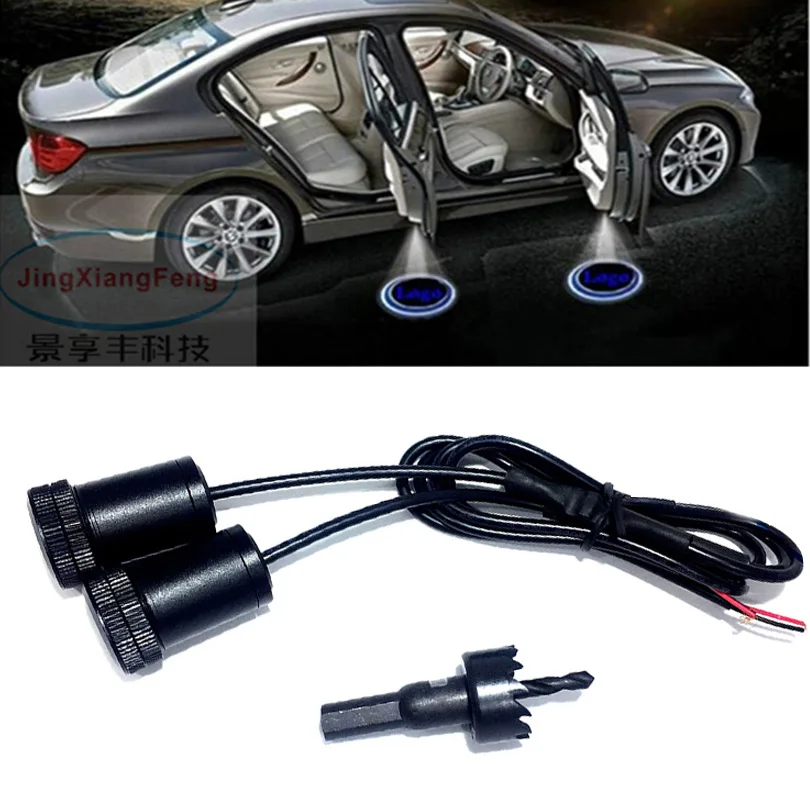 JingXiangFeng 2 шт. Универсальный привидение тень автомобиль эмблема светильник чехол