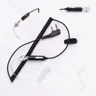 Воздушная Акустическая трубка 2-контактная PTT гарнитура с микрофоном для рации Baofeng GT-3 UV-6R kd-c1 GT-3TP MarkIII uv5r 888