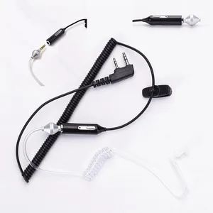 Воздушная Акустическая трубка 2-контактная PTT гарнитура с микрофоном для рации Baofeng GT-3 UV-6R kd-c1 GT-3TP MarkIII uv5r 888