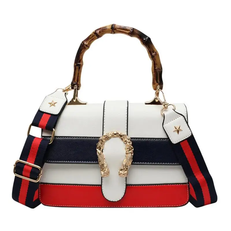 Модные женские туфли белый бамбук сумки Классический Плеча Crossbody для Для женщин