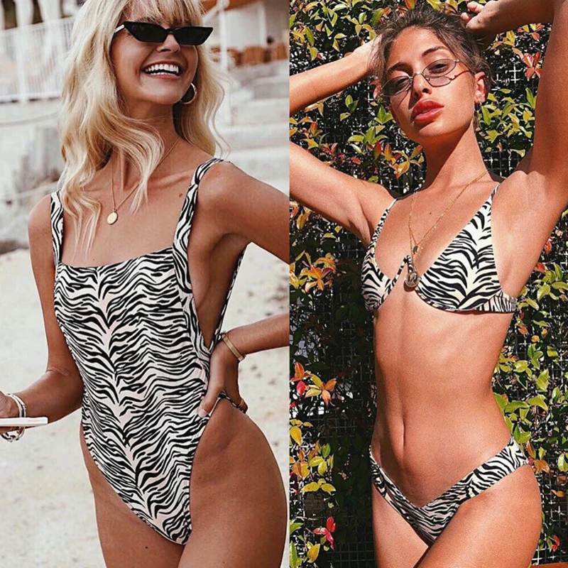 

2019 New Leopard Bikini Set Sexy Women Bikinis Women Halter Swimsuit Swimming Suit For Women Brazilian Bikini Female Swimwear