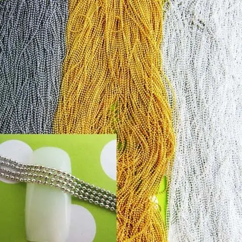 Украшения для ногтей 100 м 1 0 мм беспламенная Цепочка Из Бисера медная шаровая