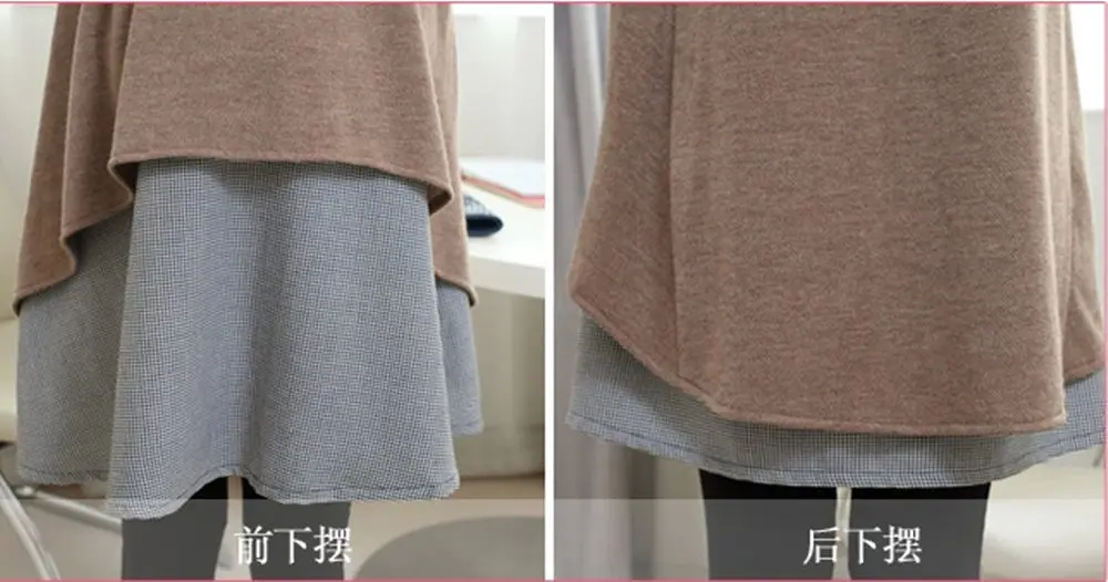 Весенне осенние женские платья повседневная трикотажная Базовая рубашка из