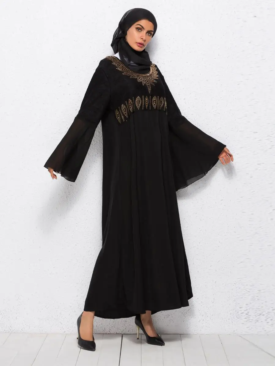 Женские мусульманские длинные платья с длинным рукавом Abaya Jilbab любой случай