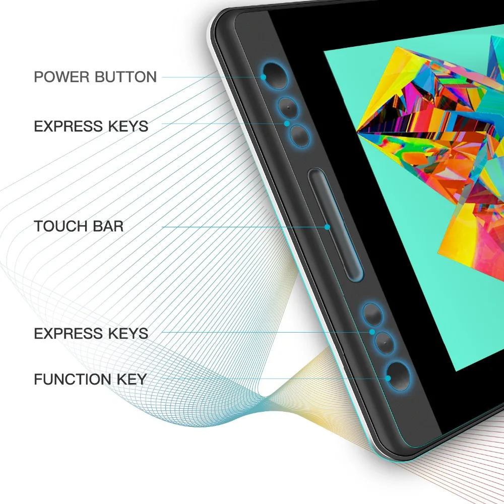 HUION KAMVAS Pro 13 GT-133 ручка планшет монитор цифровой планшет без батареи ручка дисплей Рисование монитор с наклоном Func AG стекло