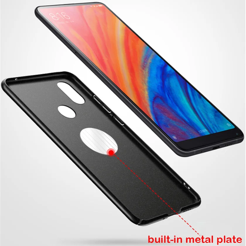 Для Xiaomi mi x 3 чехол матовый AIXUAN Xio mi x 3 металлический пластиковый автомобильный Магнитный чехол-держатель для Xiaomi mi x 3 mi x3
