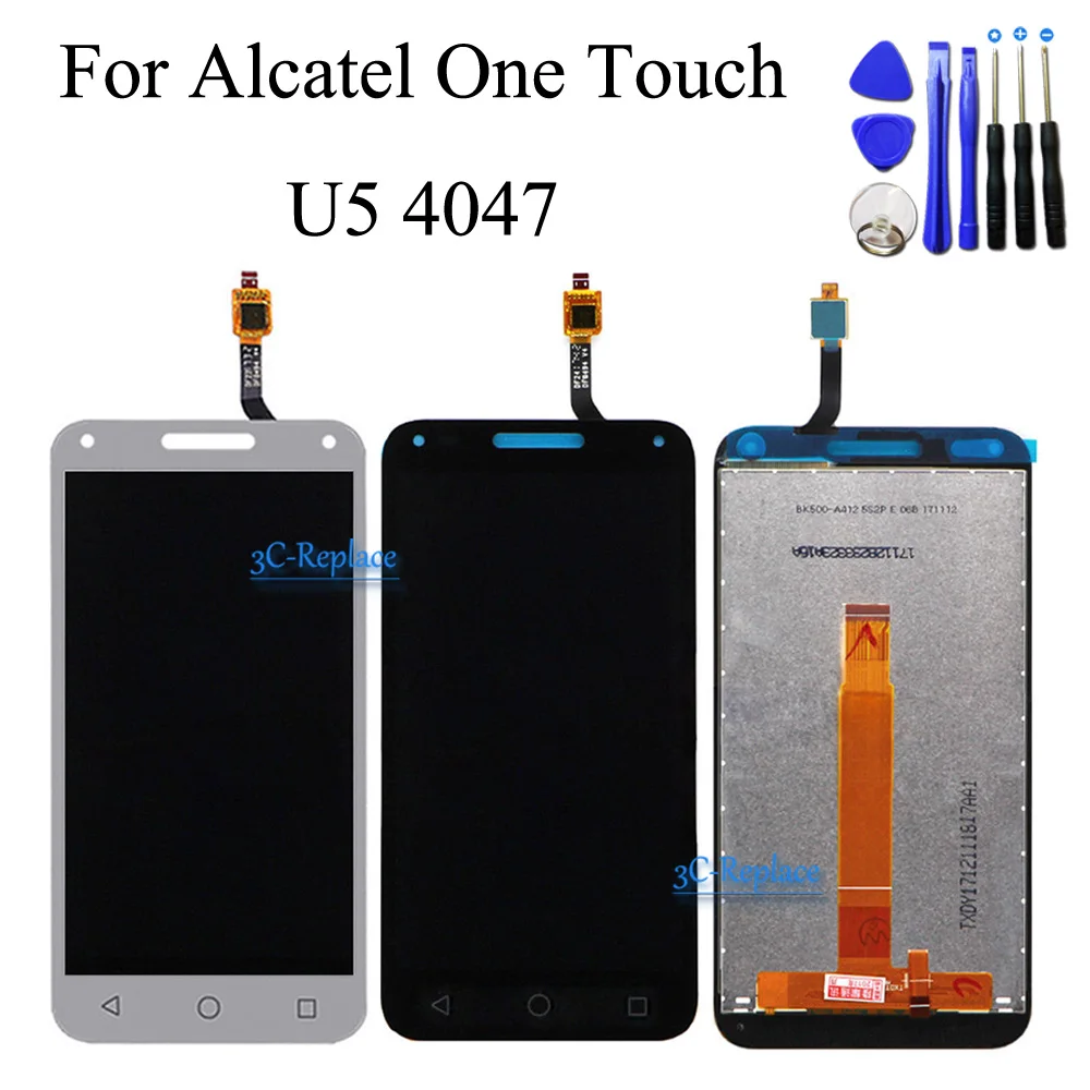Задняя сторона/белый цвет новый для Alcatel One Touch U5 3G с функцией 4047D 4047 ЖК дисплей