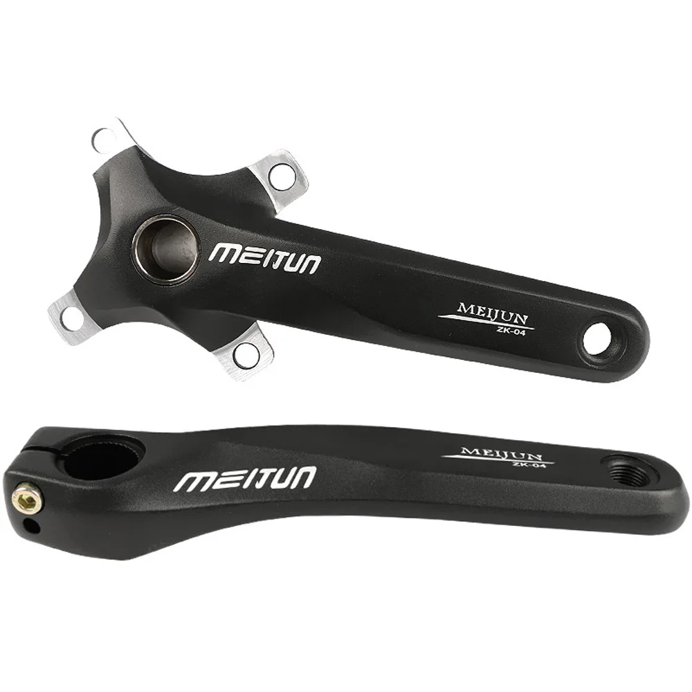 

Meijun Mountain Bike Hollow Chain wheel Crank Arm Hollow Left and Right Crank with screws,modified single/double disc rotors