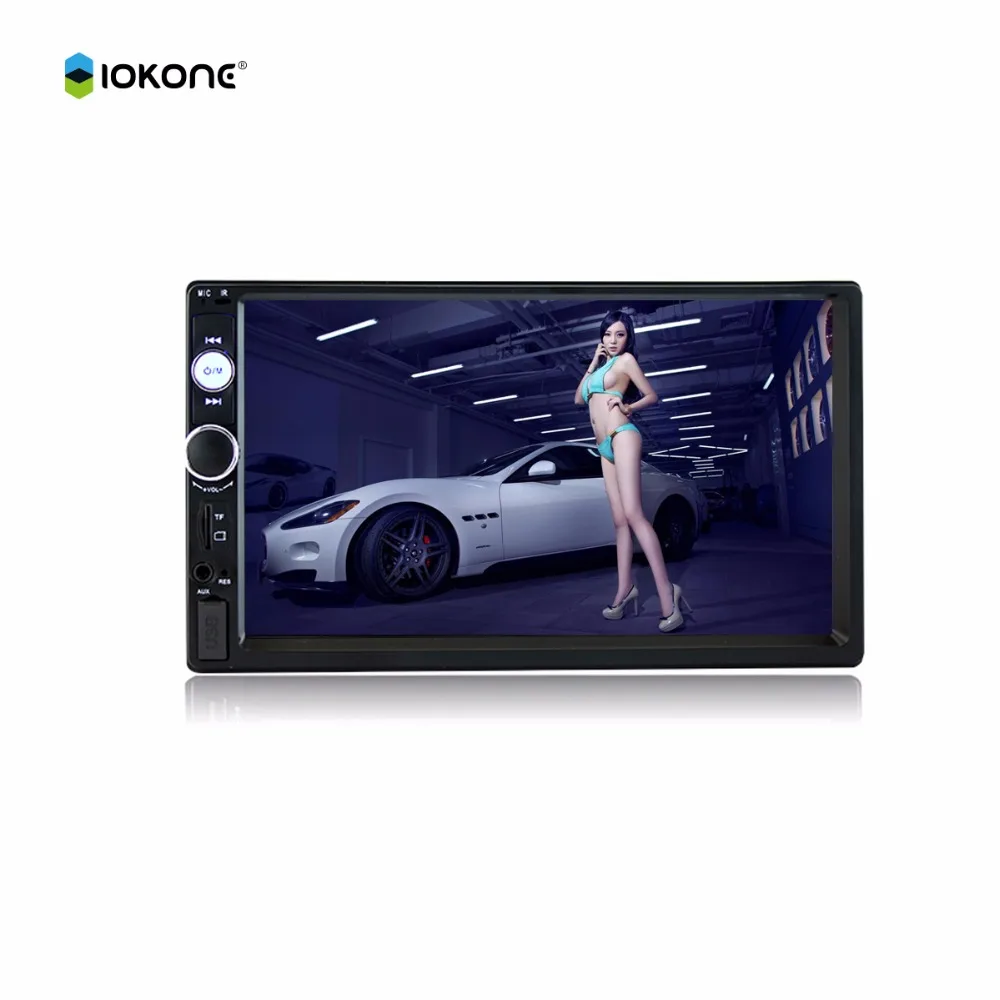 IOKONE 7 дюймов mp5 автомобиля магнитола 2 din сенсорный экран плеер 7010B bluetooth стерео