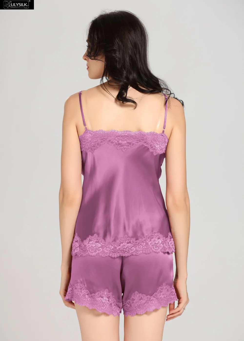 LilySilk Шелковый топик женский чистый 100 шелк 22 momme без коротких штанов Роскошный