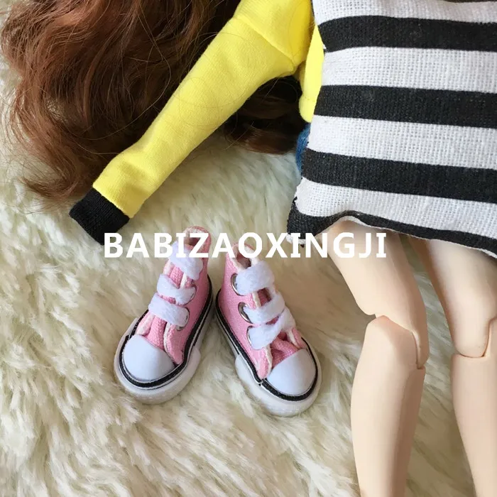3 5 см мини кукольная обувь для Blyth 1/6 кукла азон Pullip Dal холщовые туфли кроссовки