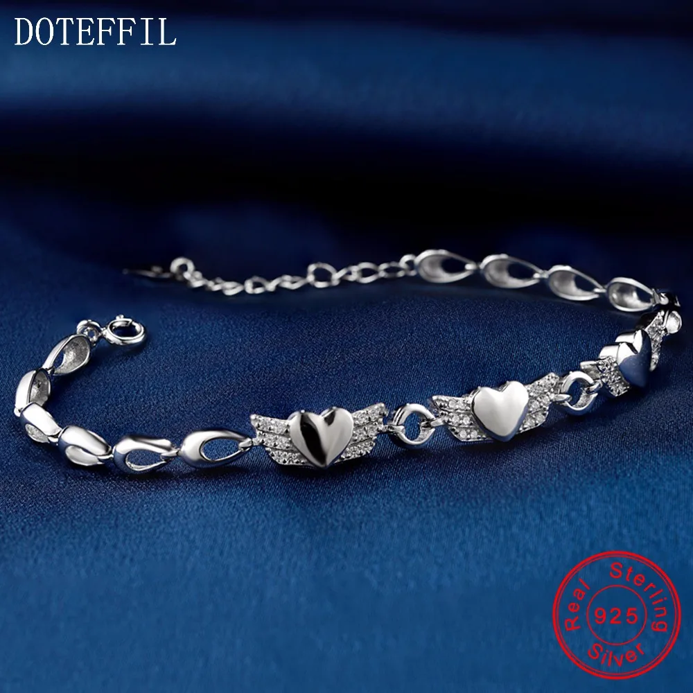 Charm Heart Bracelet Women 925 Sterling Silver High Quality AAA Zircon Fashion Luxury Jewelry | Украшения и аксессуары