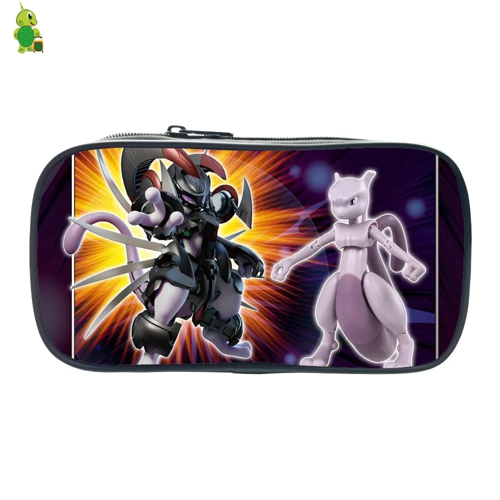 Pokemon GO Mewtwo пенал для мальчиков и девочек, дорожная сумка для макияжа, канцелярские сумки для хранения, женская мужская косметичка, детские школьные принадлежности