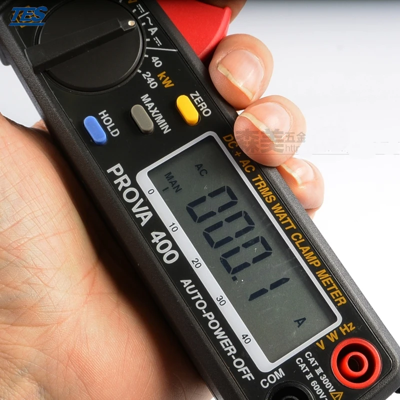 

AC / DC Watt Clamp Meter True Power True RMS PROVA400