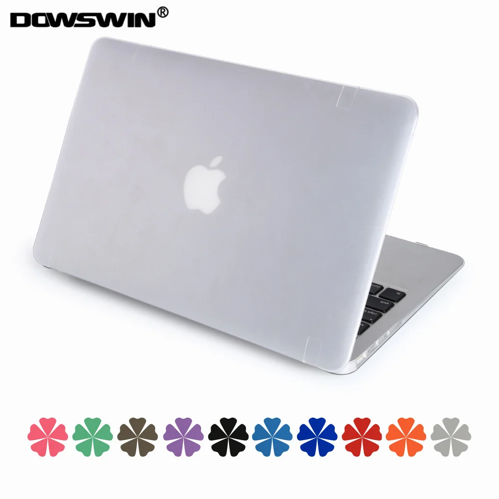Dowswin для MacBook Air 13 случай ПК жесткий прозрачный чехол с логотипом отверстие ярких