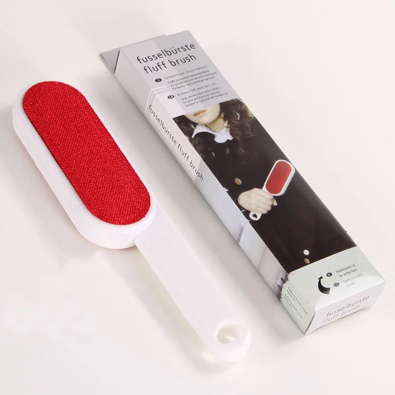 red with box PipiFren Щетка для собак длинные волосы домашних животных щетка от шерсти для уход за котом устройство для удаления двух лиц одежда вязкость самостоятельно cepillo perro - Цвет: red with box
