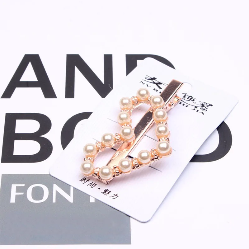 Hot Sale 1PC New Pearl Headdress Hairband Hairpin Fashion Women Rose Gold Hair Clip Accessories |