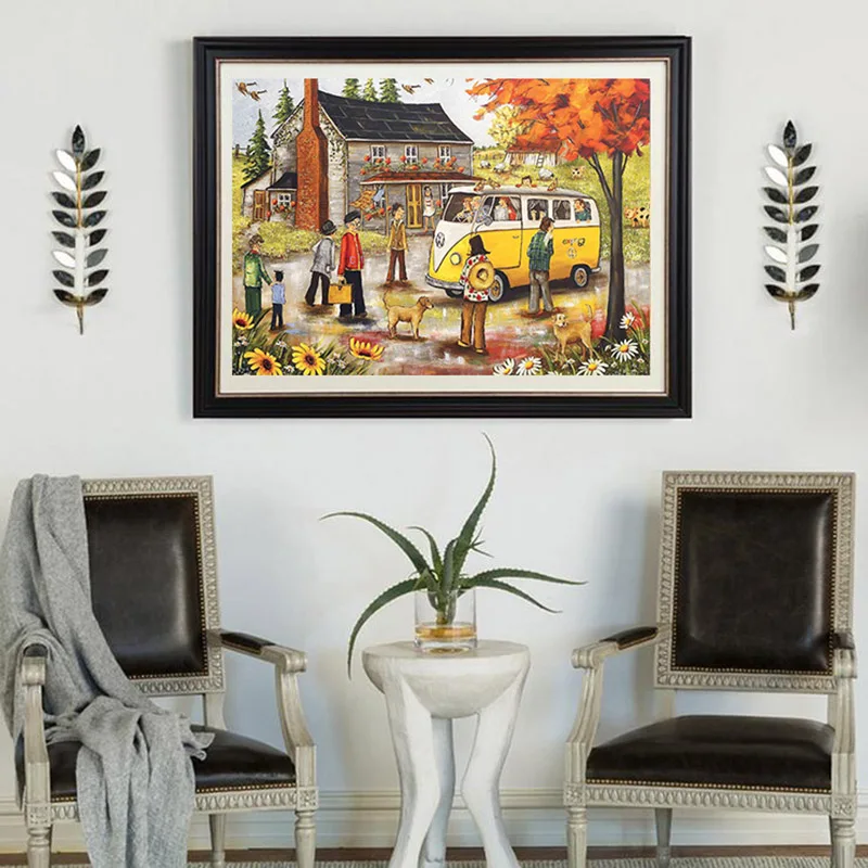 

5D Diamond Painting Cross Stitch rhinestone Embroidery DIY Fall Bus Tour Diamond painting Cross Stitch Home Decoration