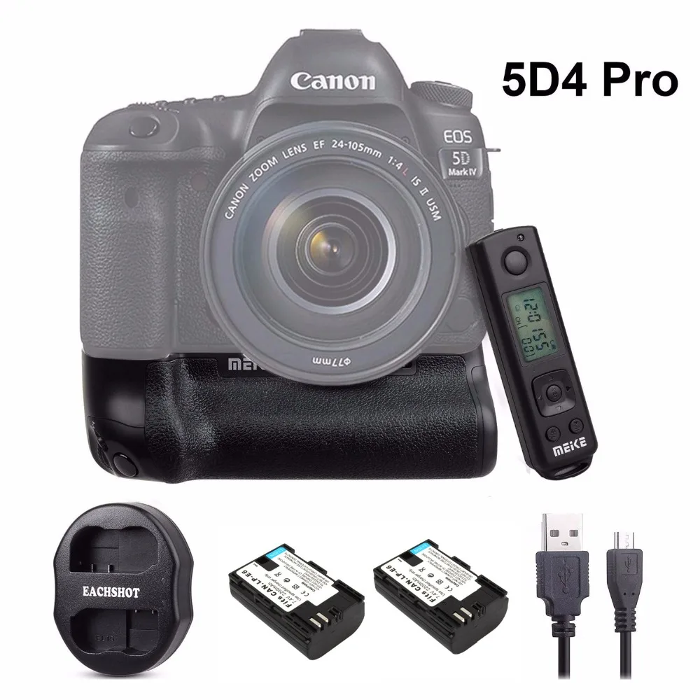 Ручной вертикальный батарейный блок Meike для фотоаппарата Canon 5D Mark IV как