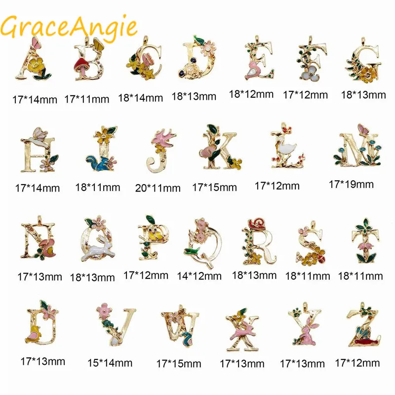 GraceAngie 26 шт./упак. A-Z Подвески с английскими буквами букв милый романтичный