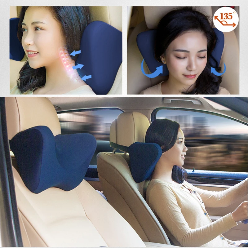 

1 PC Car Styling Headrest Neck Pillow Comfortable Both Side Rest Back Cushion Neck Support Car Travel Sleeping Car Accessories
