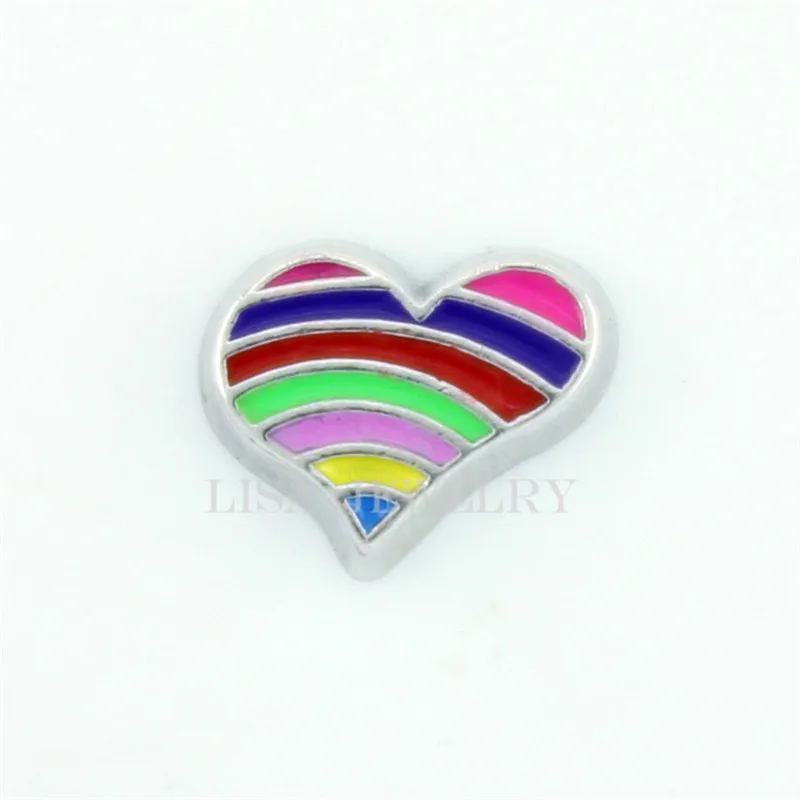 10 шт./лот хит продаж Модные Цветные медальоны из цинкового сплава с плавающим