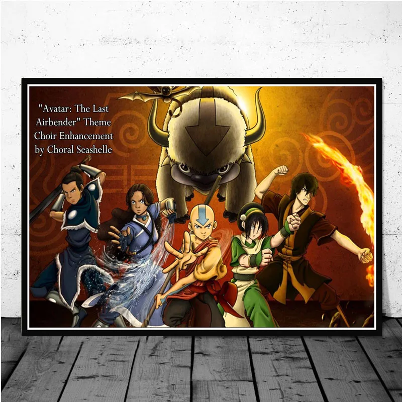 Аватар Последний Airbender Aang Fight аниме художественный постер Картина Настенная картина для домашнего декора плакаты и принты