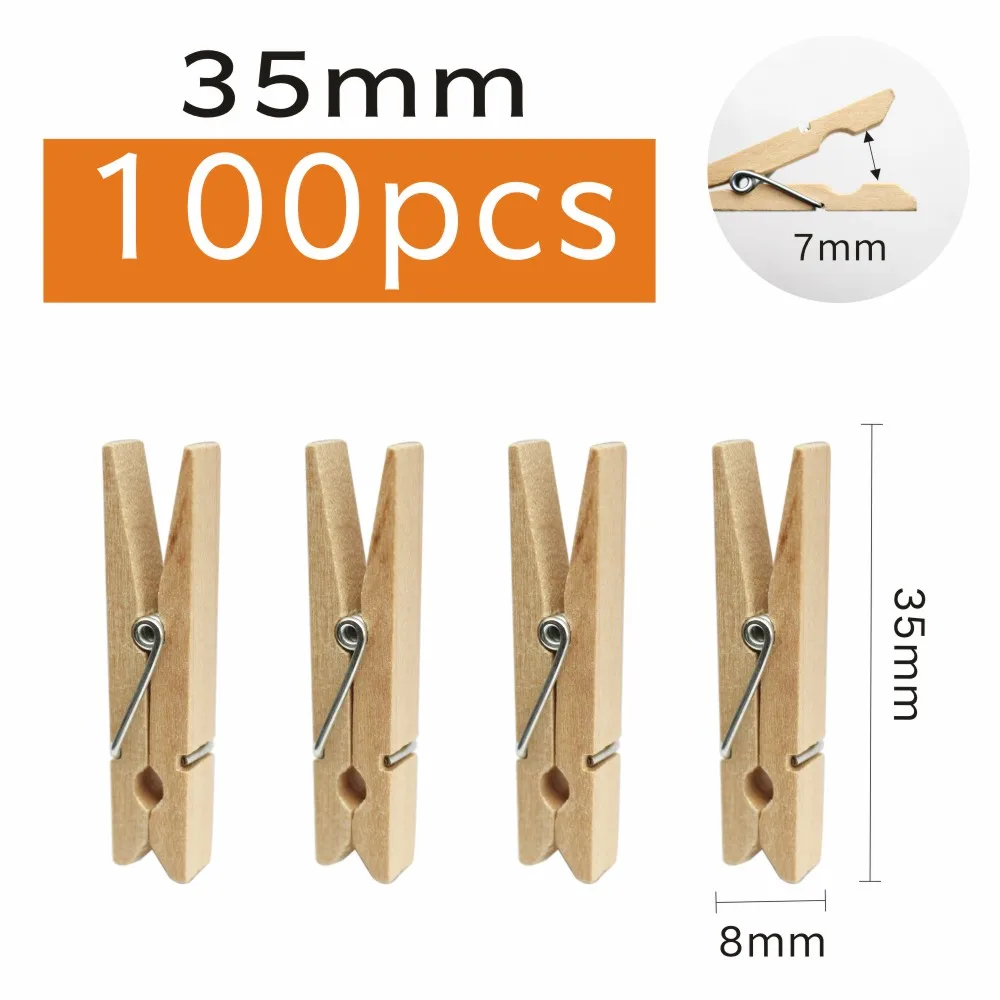 100 шт./лот Новый мини из древесной бумаги для заметок зажимы связи прищепка ручной
