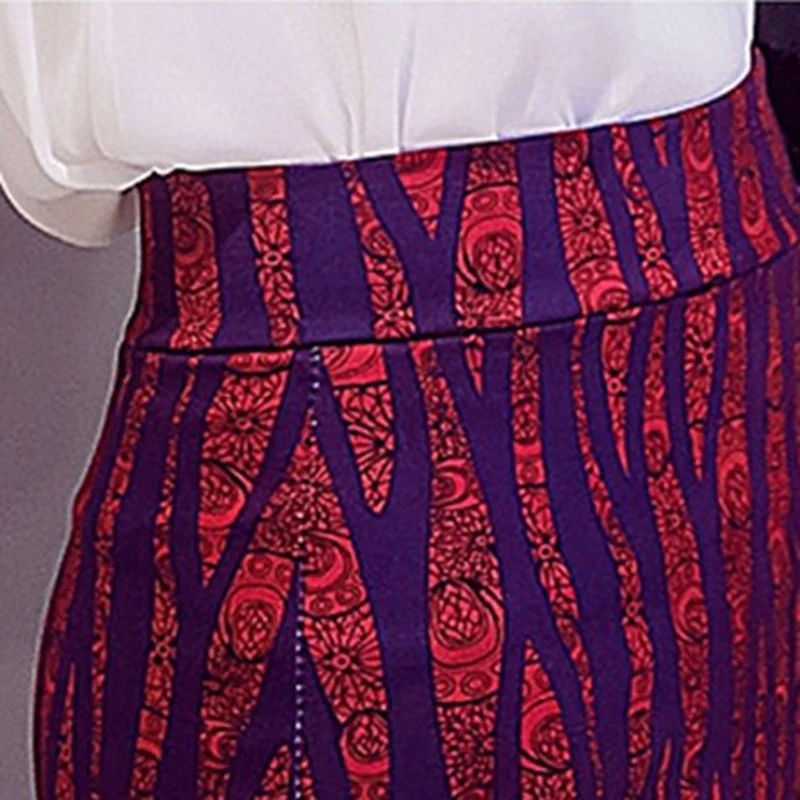 

2020 Summer Women Vintage Elegant Casual Skirt Lady Printed Sexy Office Skirts Plus Size High Waist Womens Pencil Skirt Mini