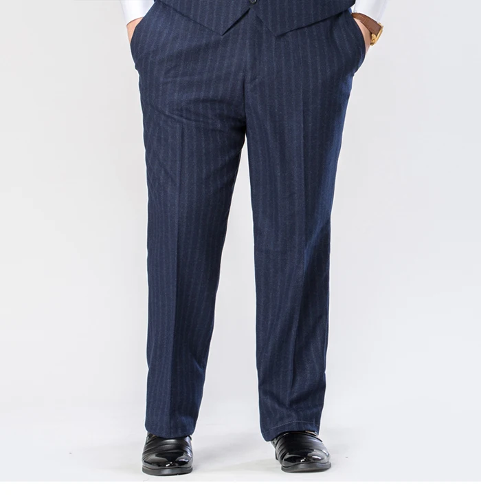 Large Size 7XL 8XL 9XL New Men's Business Casual Striped Suit Pants Stylish High Quality Men's Striped Loose Suit Pants