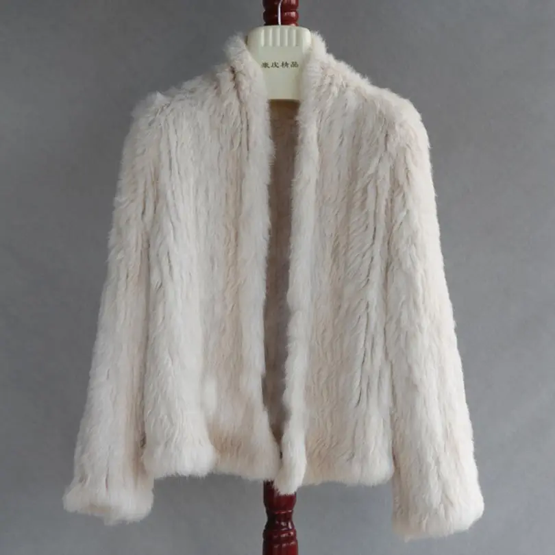 Новинка 2019 Женское зимнее и осеннее пальто из натурального меха женское вязаное