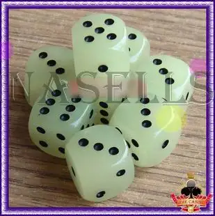 30 шт. светящиеся 6 сторонние игральные кости 14 мм игрушки Веселая настольная игра