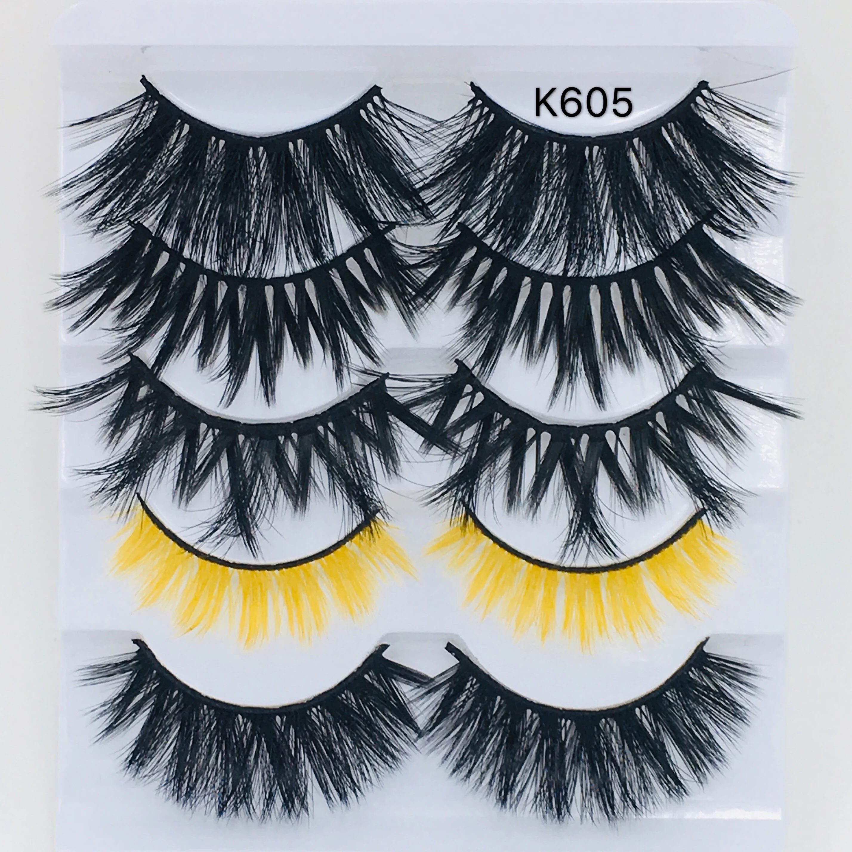 

Color Black 3D Mink Hair False Eyelashes Thick Long Wispy Fluffy Eyelashes Natural Handmade Eyelash Extension Lashes Makeup Tool