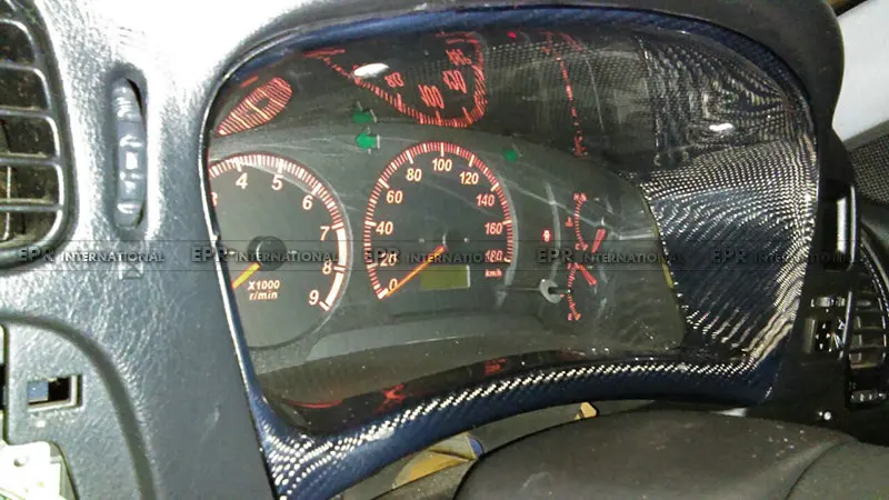 Автостайлинг для Mitsubishi Evolution EVO 5 6 карбоновое волокно Dash Cluster Surround Замена