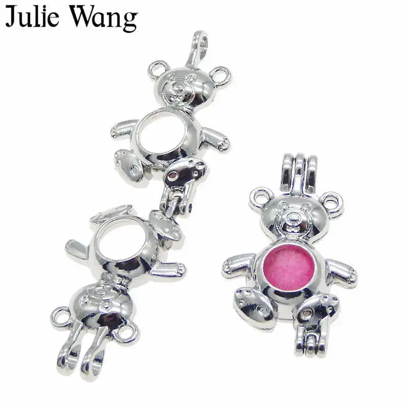 Жемчужные бусины Julie Wang в форме медведя 2 шт. клетка диффузор эфирного масла