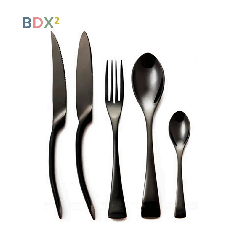 Зеркало из нержавеющей стали с глянцевым покрытием черные титановые столовые