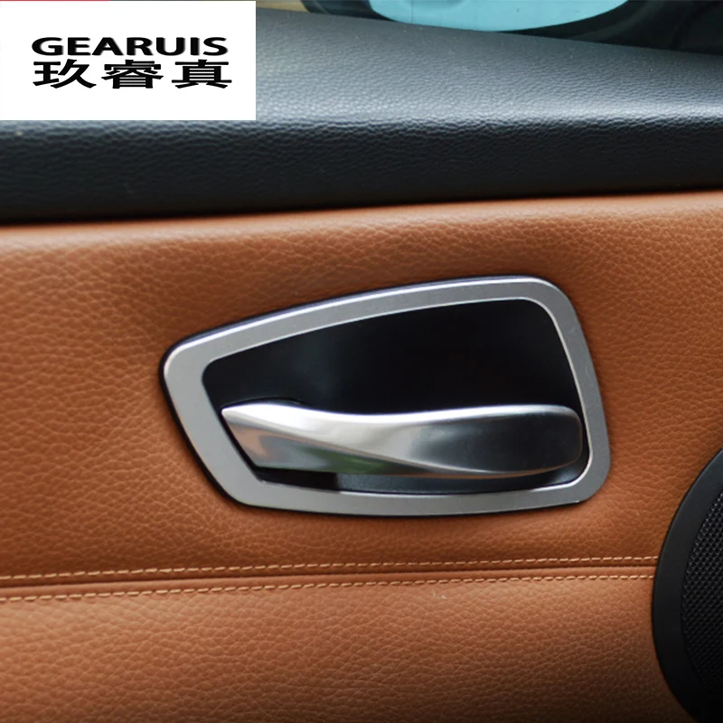 

Car styling Interior Door Handle Covers Trim Door Bowl Stickers decoration for BMW 3 series f30 E90 2006-2018 auto accessories