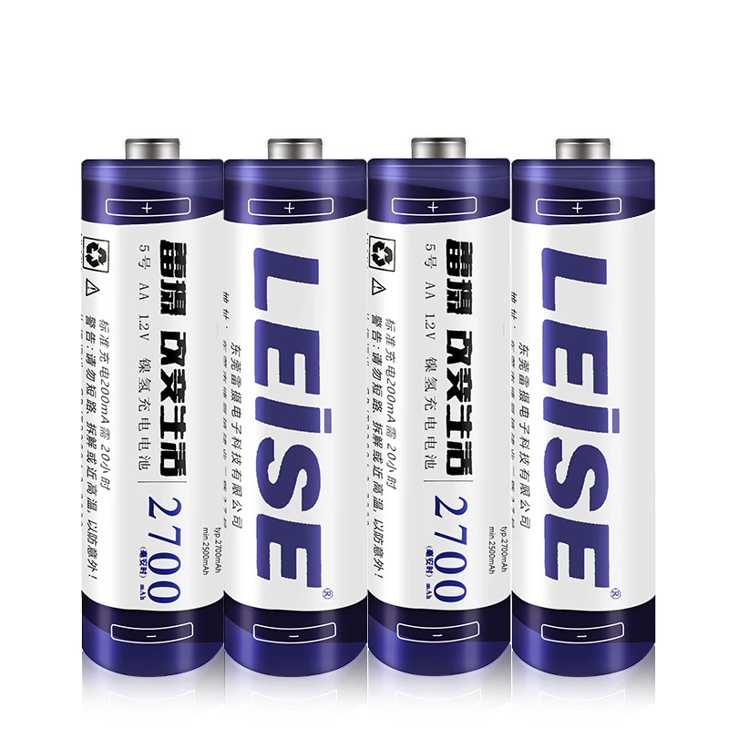Leise зарядное устройство набор 4 шт. AA 2700mAh аккумуляторная батарея 1,2 V nimh+ зарядное устройство U401A для nimh AA AAA с usb-кабелем