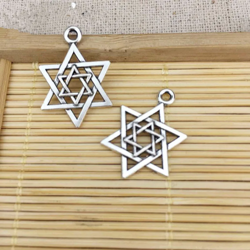 30 шт. подвески с гексаграммой кулоны модные ювелирные изделия сделай сам 22*18 мм
