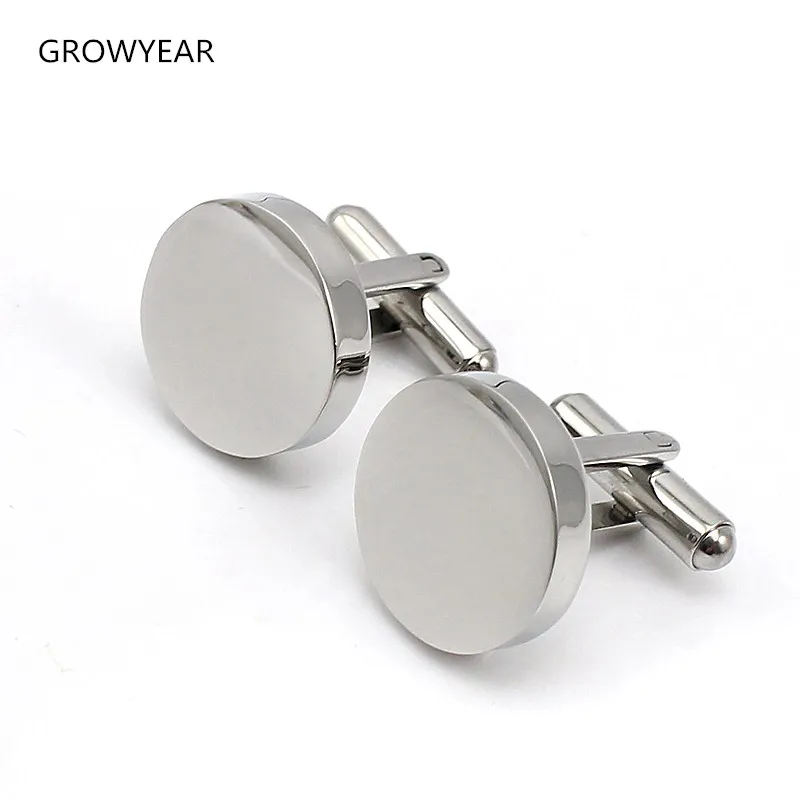 Круглые запонки из нержавеющей стали серебристого цвета|cufflinks designer|designer cufflinksround