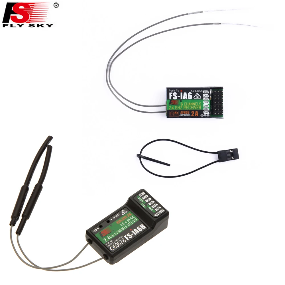 1 шт. оригинальный Flysky FS iA6 iA6B 6CH 6 канальный приемник с дистанционным управлением