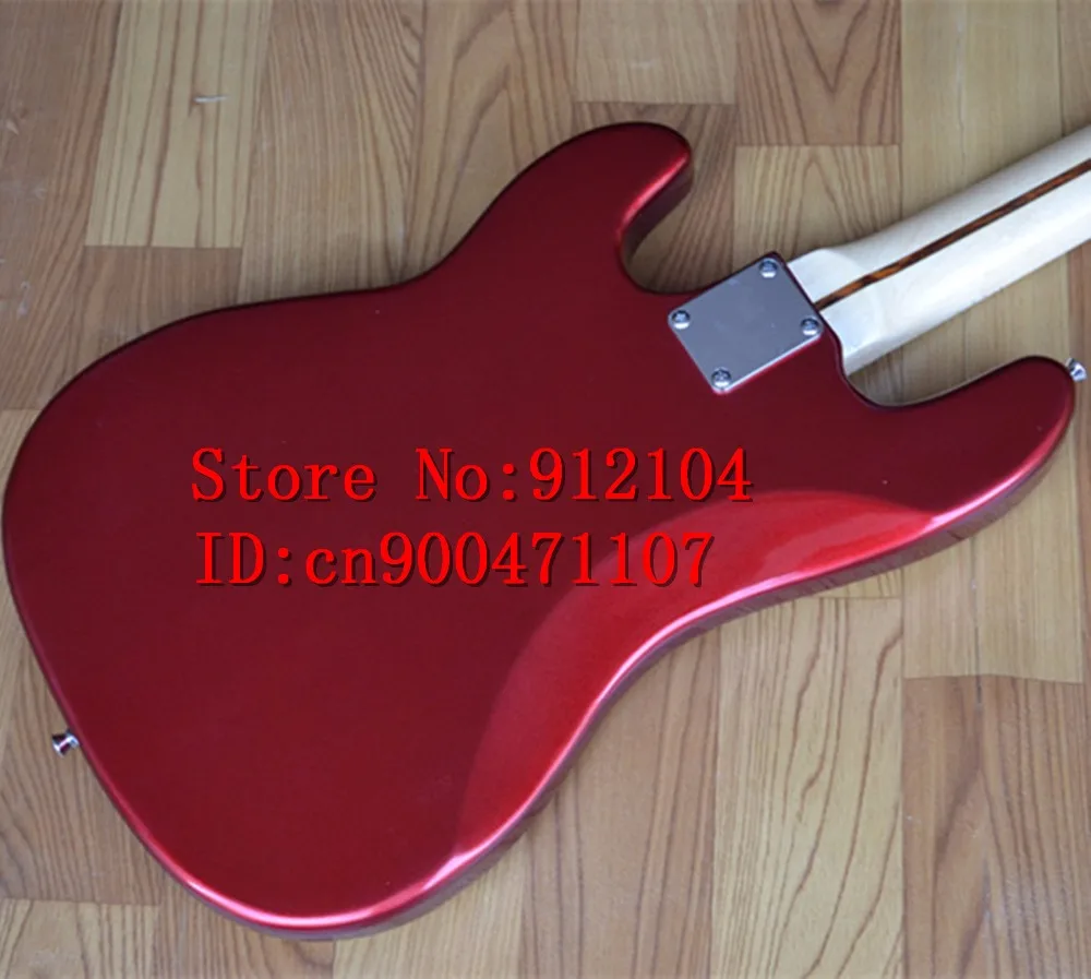 Новый Большой Джон 4 струны электрогитары Гитара в серебристом и красном цвете с